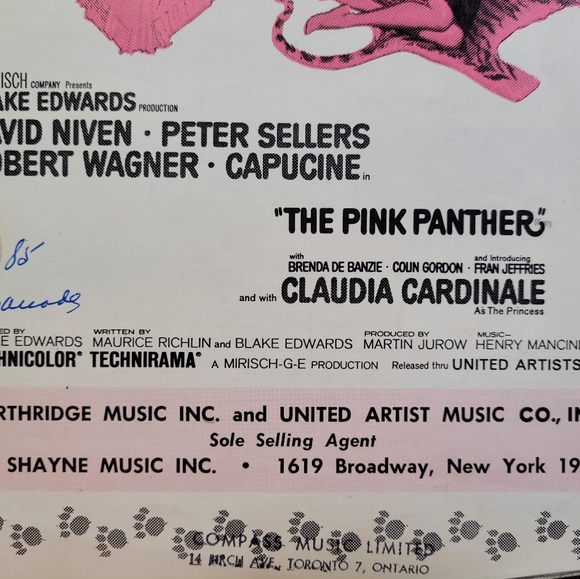 Pink Panther Vintage sheet music 🎼 🎶 - Picture 4 of 8